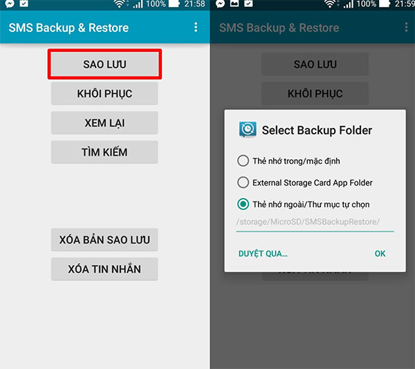 Ứng dụng SMS Backup & Restore giúp khôi phục tin nhắn trên điện thoại Android