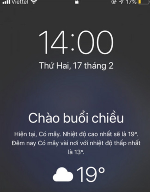 Cách cài đặt hiển thị thời tiết trên màn hình khóa trên iPhone