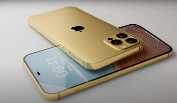 Bản concept iPhone 14 Pro Max màu Royal Gold.