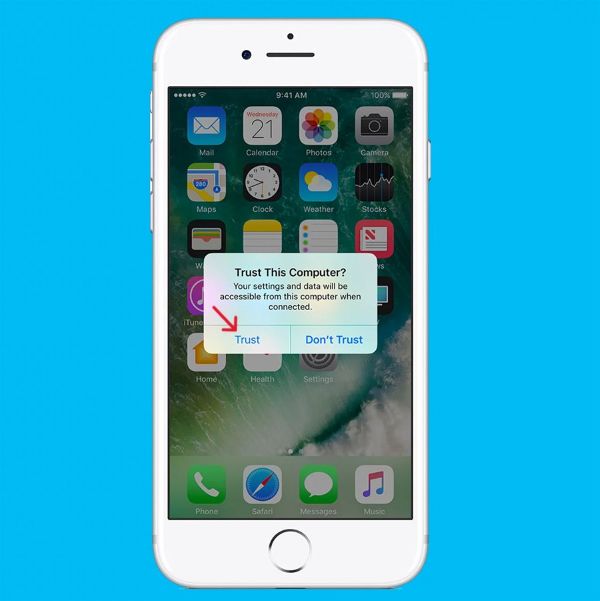 Nhấn Trust ddeeer cấp quyền