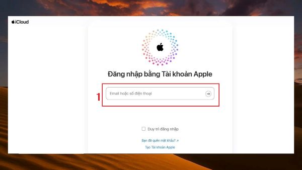 Đăng nhập ID Apple