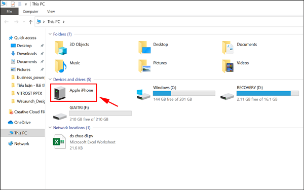 Tìm biểu tượng Apple iPhone