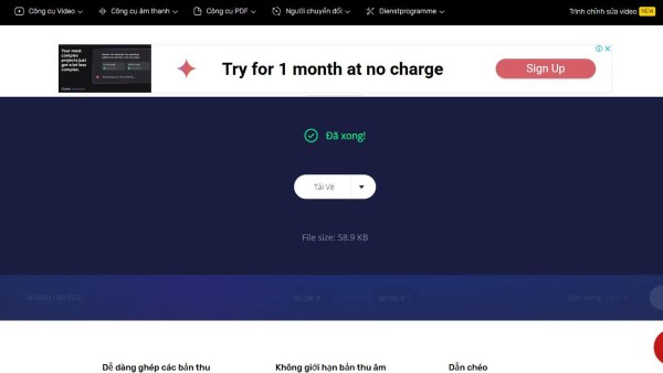 Nhấn "Hợp nhất" để tạo ra bản nhạc hoàn chỉnh