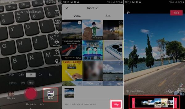 Tải lại video lên và thao tác chỉnh sửa trên TikTok