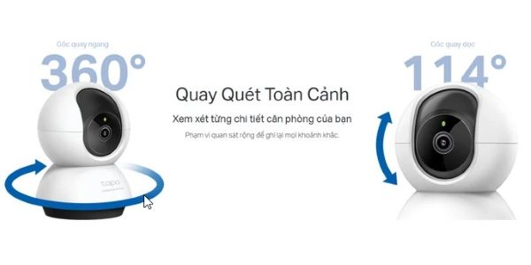 TP-Link Tapo C220 với độ phân giải 2K, quay quét 360°