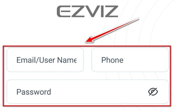Mở ứng dụng Ezviz và đăng nhập tài khoản