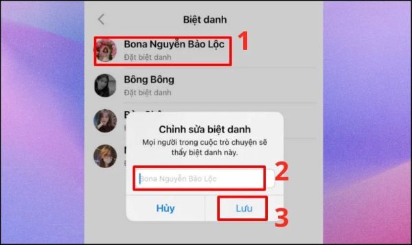 Đặt biệt danh cho các thành viên của nhóm