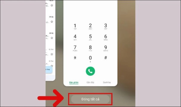 Chọn Đóng tất cả các ứng dụng 